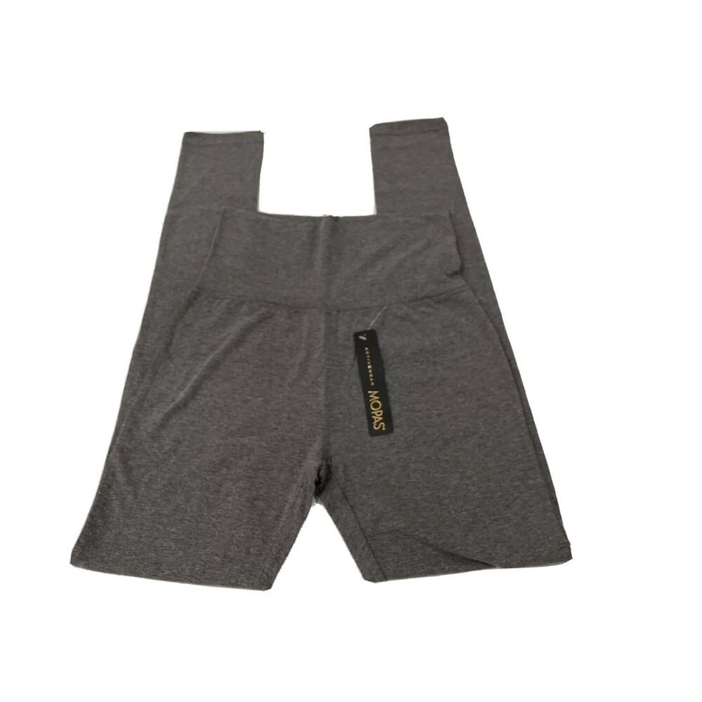 Mopas Womens High Waist Leggings Yoga Pants Dark Gray Stretch Size Small